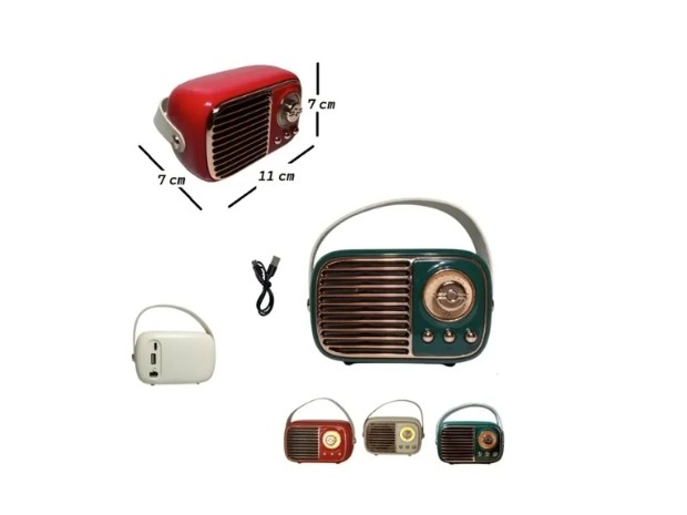 &uu RADIO AM/FM VINTAGE BT + USB + SD + AUX GTS-1959